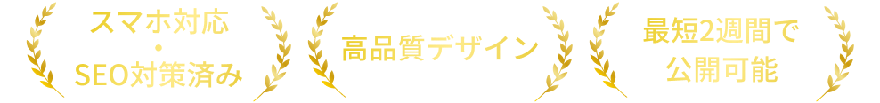 スマホ対応・SEO対策済み
高品質デザイン
最短2週間で公開可能